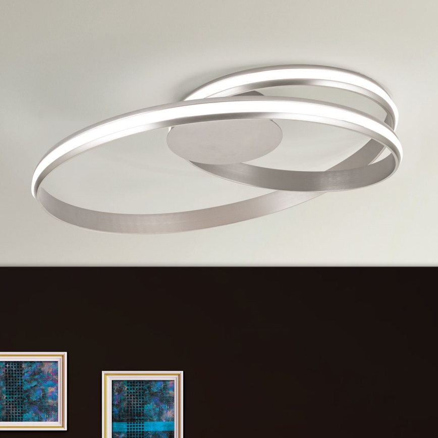 LED Stmievateľné stropné svietidlo CIRCUS LED/30W/230V strieborná