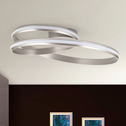 LED Stmievateľné stropné svietidlo CIRCUS LED/30W/230V strieborná