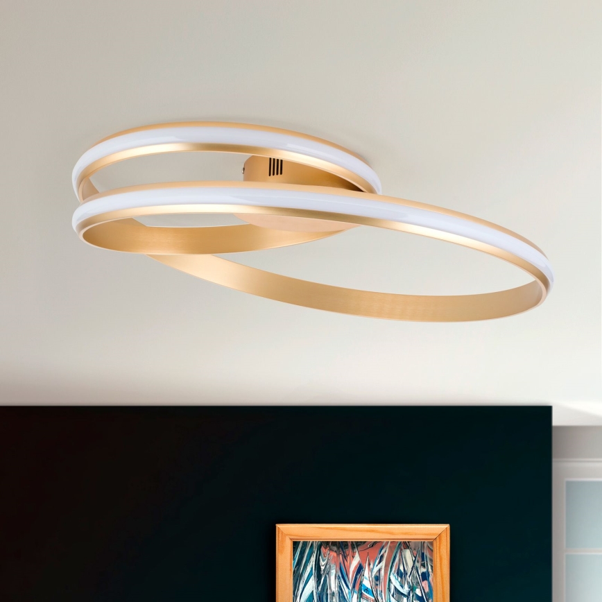 LED Stmievateľné stropné svietidlo CIRCUS LED/30W/230V zlatá