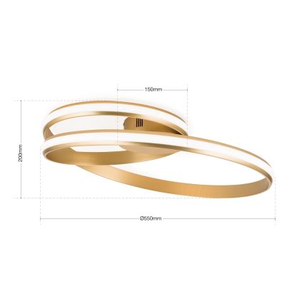 LED Stmievateľné stropné svietidlo CIRCUS LED/30W/230V zlatá