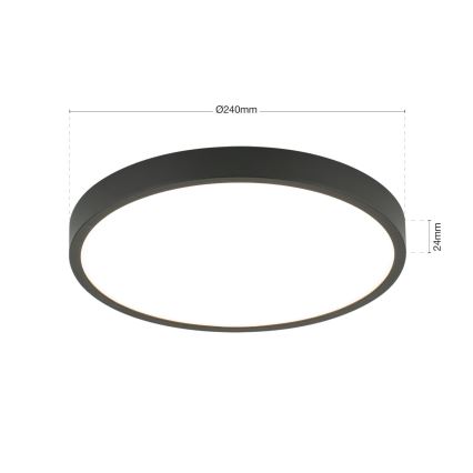 LED Stropné svietidlo BULLY LED/24W/230V pr. 24 cm čierna