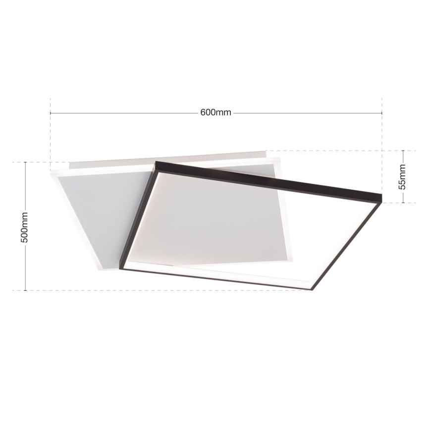 LED Stmievateľné stropné svietidlo EMANUEL LED/50W/230V biela/čierna