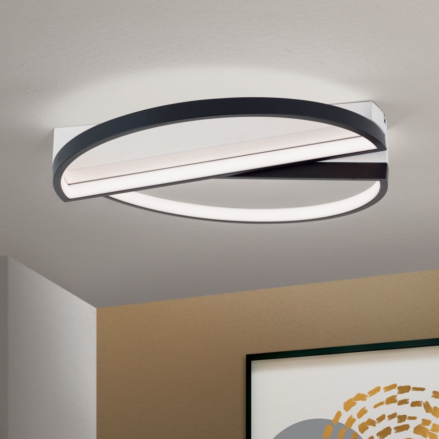 LED Stmievateľné stropné svietidlo OLGA LED/28W/230V čierna/biela