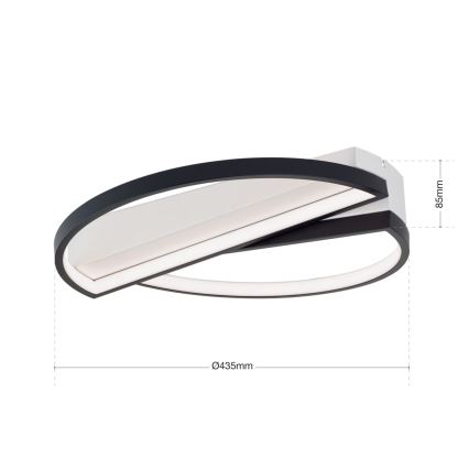 LED Stmievateľné stropné svietidlo OLGA LED/28W/230V čierna/biela
