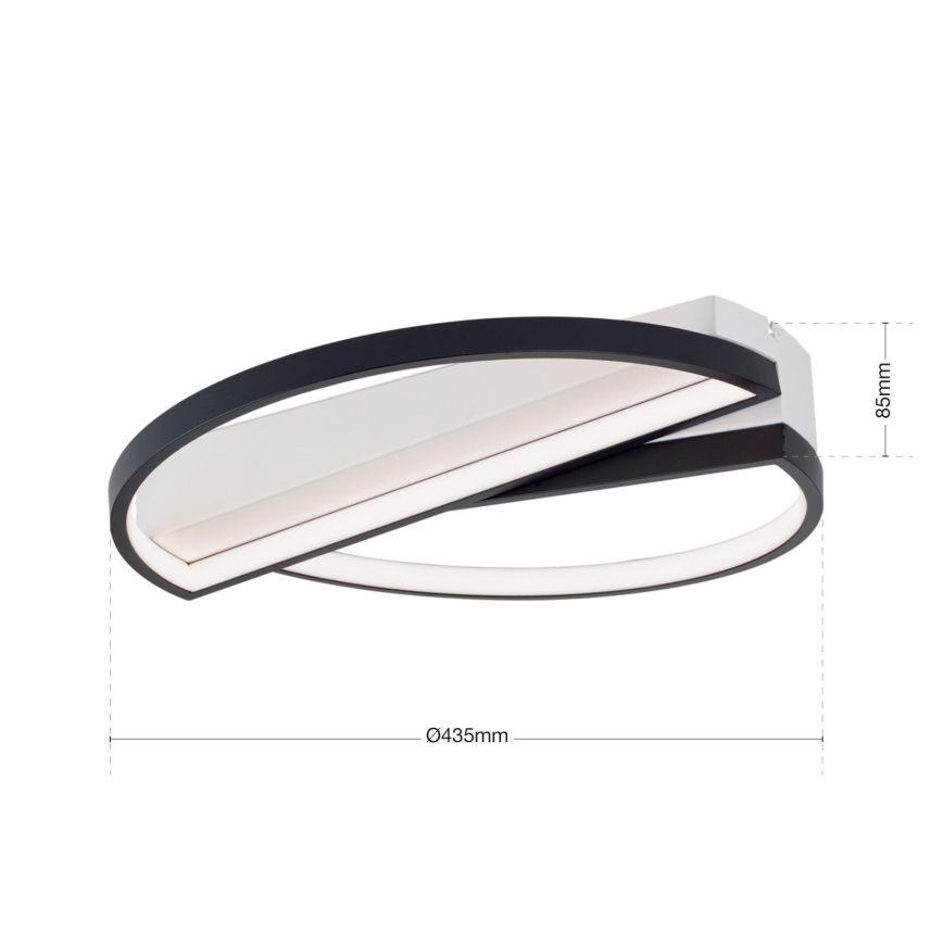 LED Stmievateľné stropné svietidlo OLGA LED/28W/230V čierna/biela