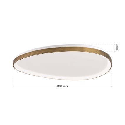LED Stropné svietidlo CHARLIE LED/72W/230V pr. 80 cm zlatá