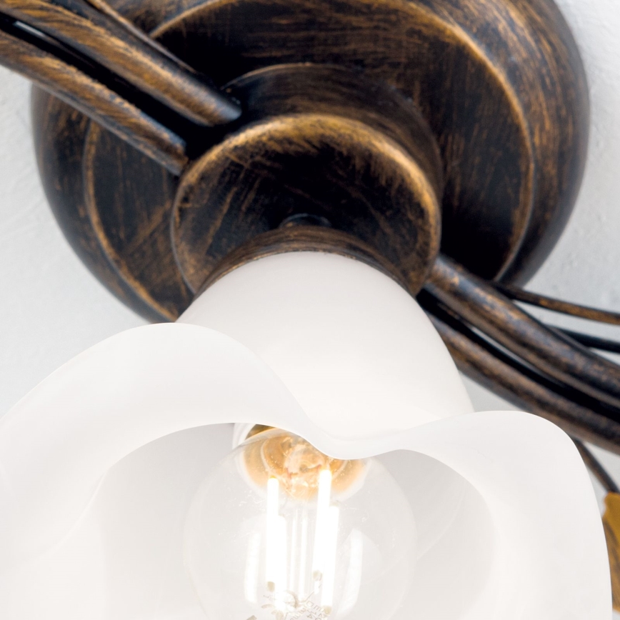 Prisadený luster SISI 5xE14/40W/230V bronz/patina