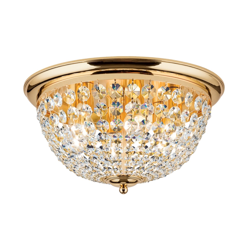 Krištáľové stropné svietidlo PLAFOND 6xE27/40W/230V pr. 47 cm zlatá