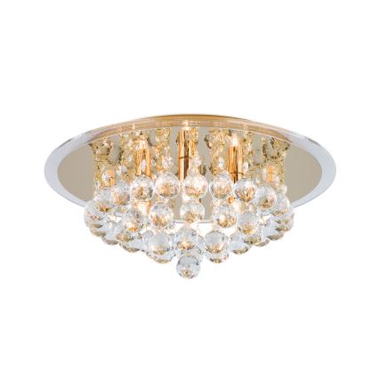 Krištáľové stropné svietidlo GLORIA 4xG9/40W/230V pr. 38 cm zlatá