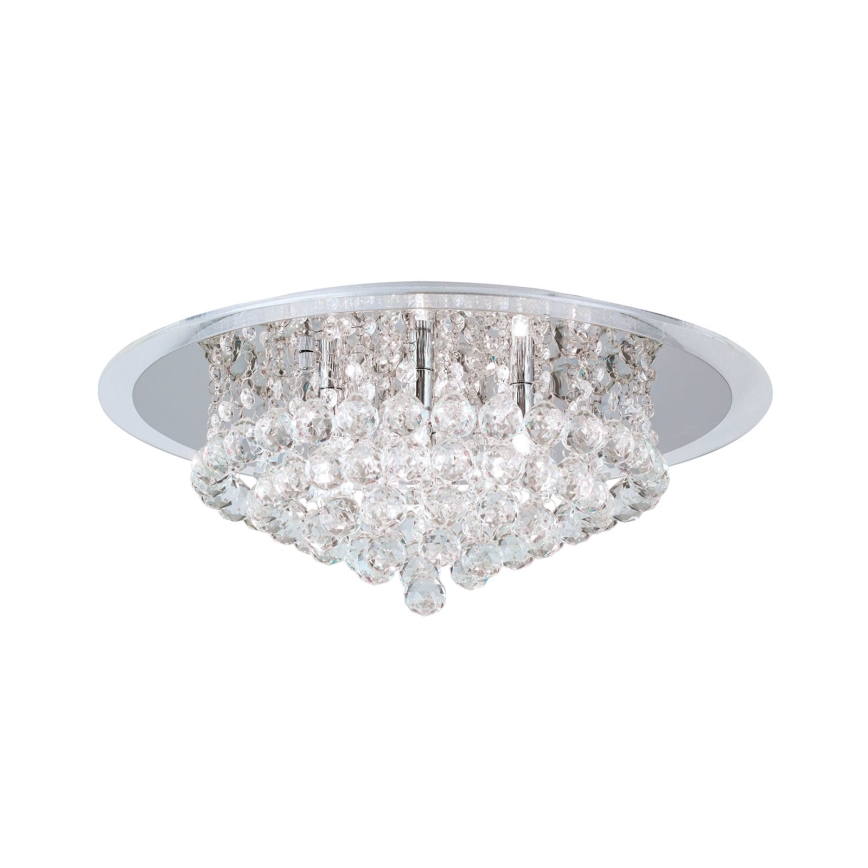 Krištáľové stropné svietidlo GLORIA 6xG9/40W/230V pr. 50 cm číra/lesklý chróm