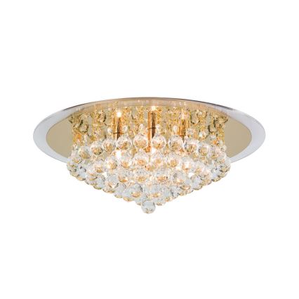 Krištáľové stropné svietidlo GLORIA 6xG9/40W/230V pr. 50 cm zlatá