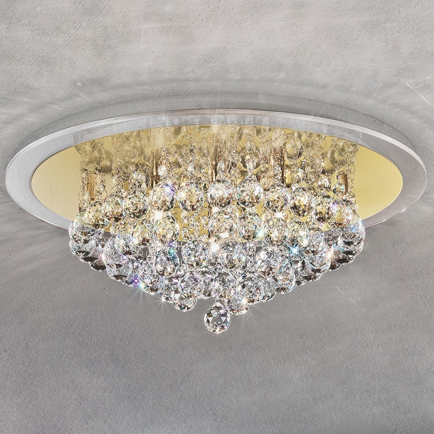 Krištáľové stropné svietidlo GLORIA 6xG9/40W/230V pr. 50 cm zlatá