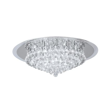 Krištáľové stropné svietidlo GLORIA 9xG9/40W/230V pr. 62 cm číra/lesklý chróm