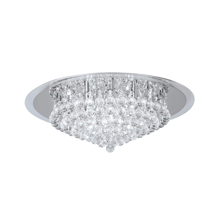 Krištáľové stropné svietidlo GLORIA 9xG9/40W/230V pr. 62 cm číra/lesklý chróm