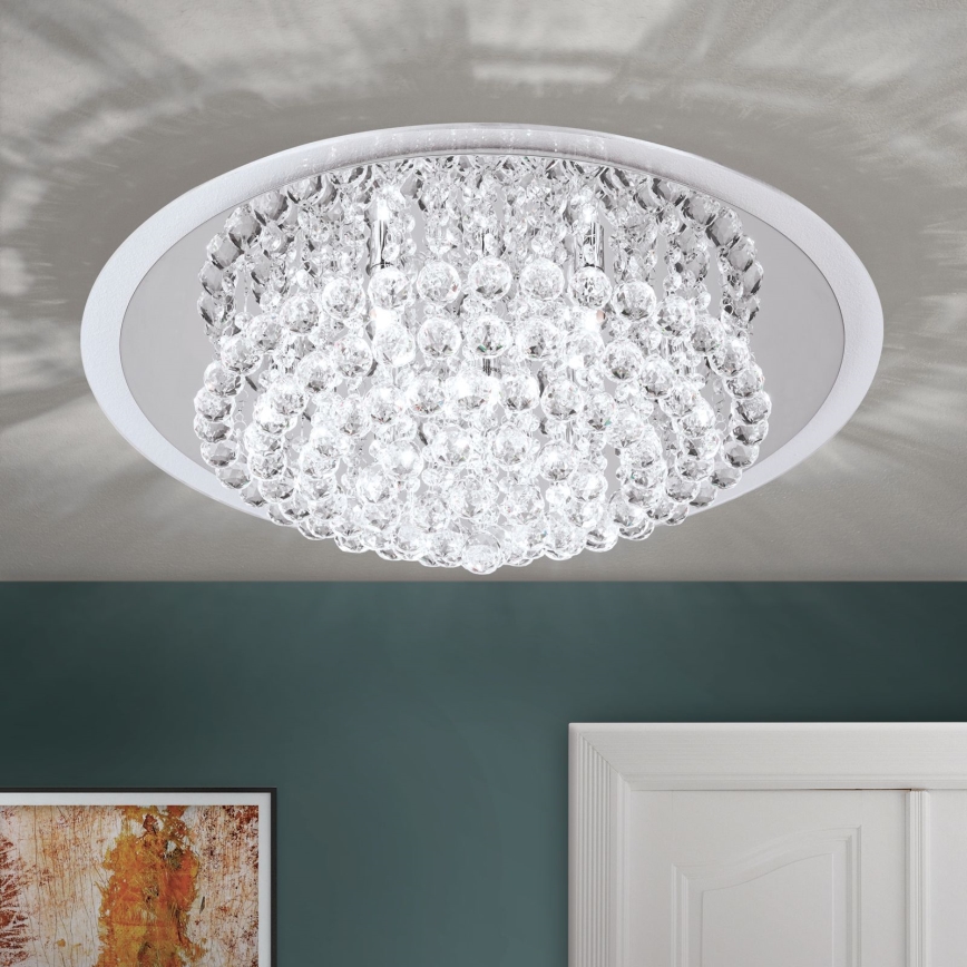 Krištáľové stropné svietidlo GLORIA 9xG9/40W/230V pr. 62 cm číra/lesklý chróm