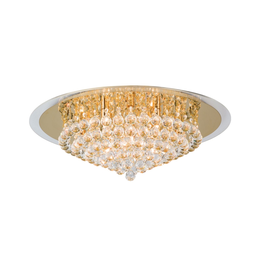 Krištáľové stropné svietidlo GLORIA 9xG9/40W/230V pr. 62 cm zlatá