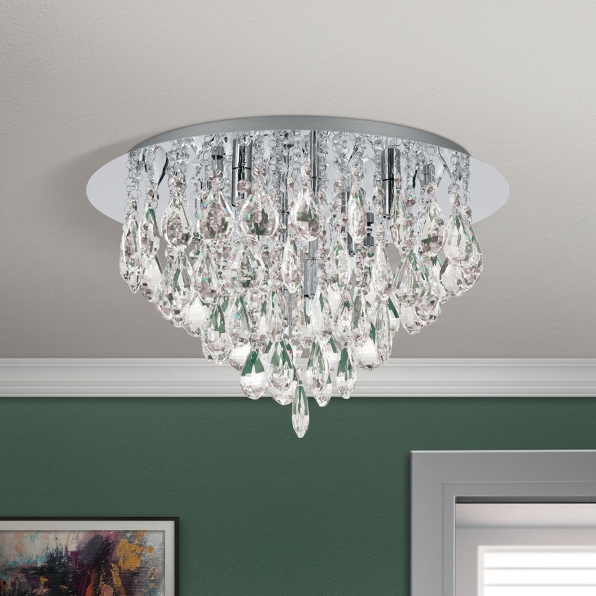 Krištáľové stropné svietidlo CELESTE 6xG9/40W/230V pr. 45 cm lesklý chróm