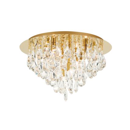 Krištáľové stropné svietidlo CELESTE 6xG9/40W/230V pr. 45 cm zlatá