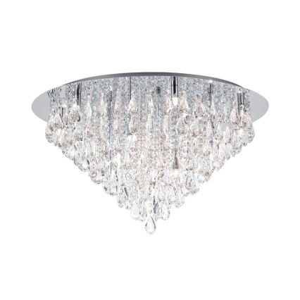 Krištáľové stropné svietidlo CELESTE 12xG9/40W/230V pr. 75 cm lesklý chróm
