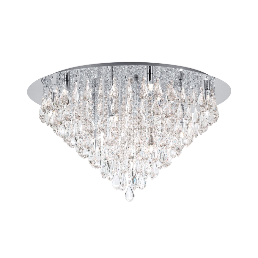 Krištáľové stropné svietidlo CELESTE 12xG9/40W/230V pr. 75 cm lesklý chróm