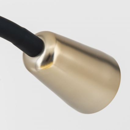 Flexibilná stolná lampa s klipom DOTTY 1xGU10/10W/230V mosadz/čierna