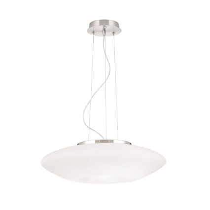 Luster na lanku BLANC 2xE27/60W/230V pr. 49 cm matný chróm