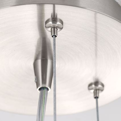 Luster na lanku BLANC 2xE27/60W/230V pr. 49 cm matný chróm