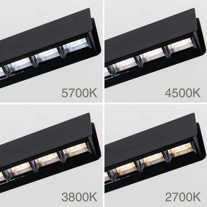 LED Stmievateľný luster na lanku TARA LED/44W/230V 2700/3800/4500/5700K čierna