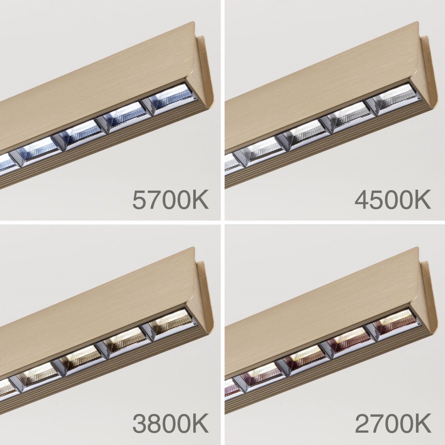 LED Stmievateľný luster na lanku TARA LED/44W/230V 2700/3800/4500/5700K zlatá