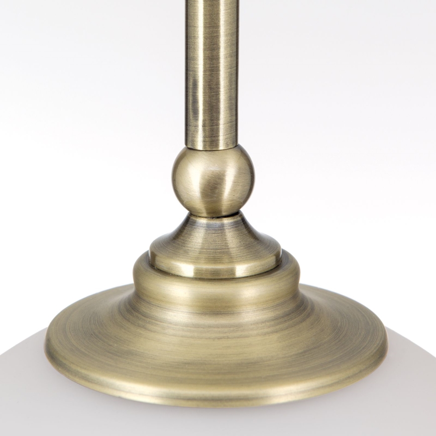 Luster na lanku OLD LAMP 1xE27/40W/230V biela/mosadz