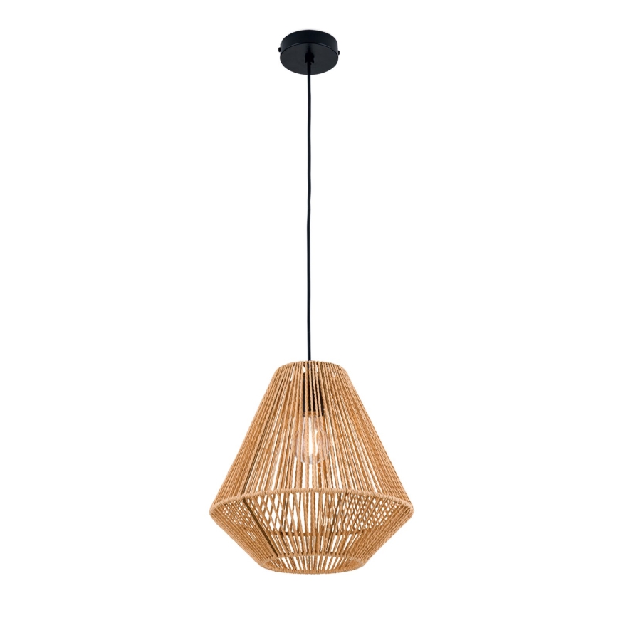 Luster na lanku JUNGLE 1xE27/40W/230V pr. 31 cm konope