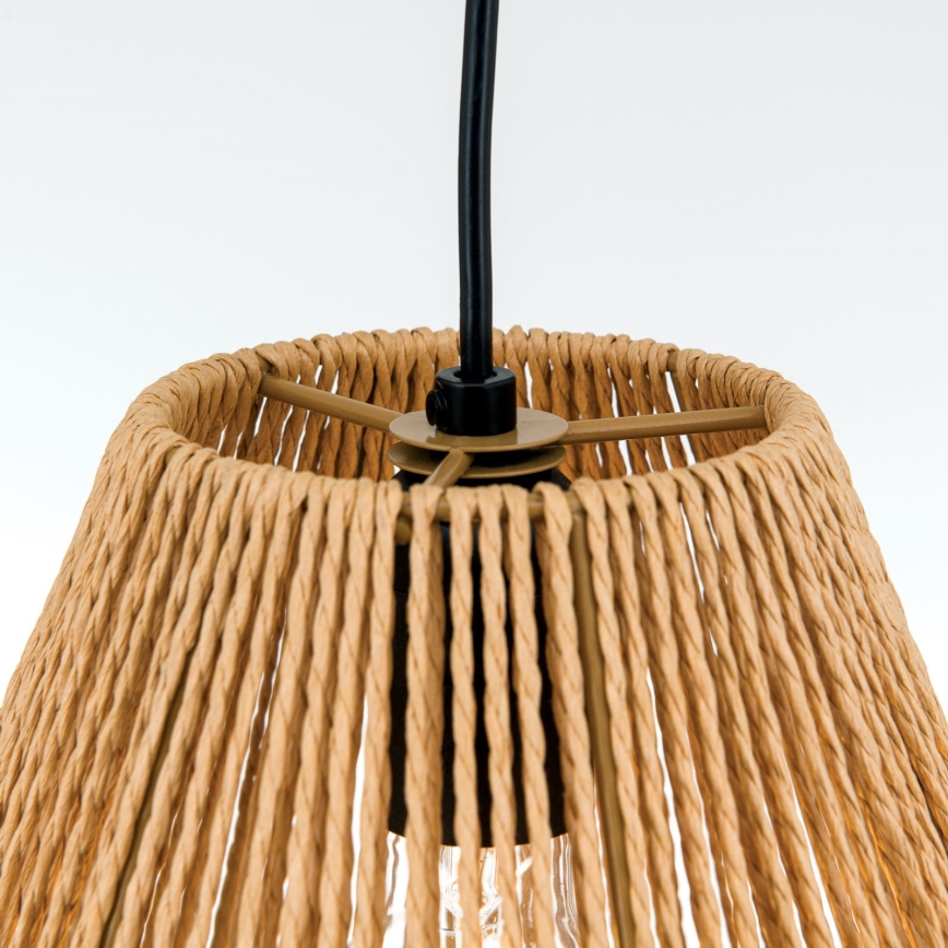 Luster na lanku JUNGLE 1xE27/40W/230V pr. 31 cm konope