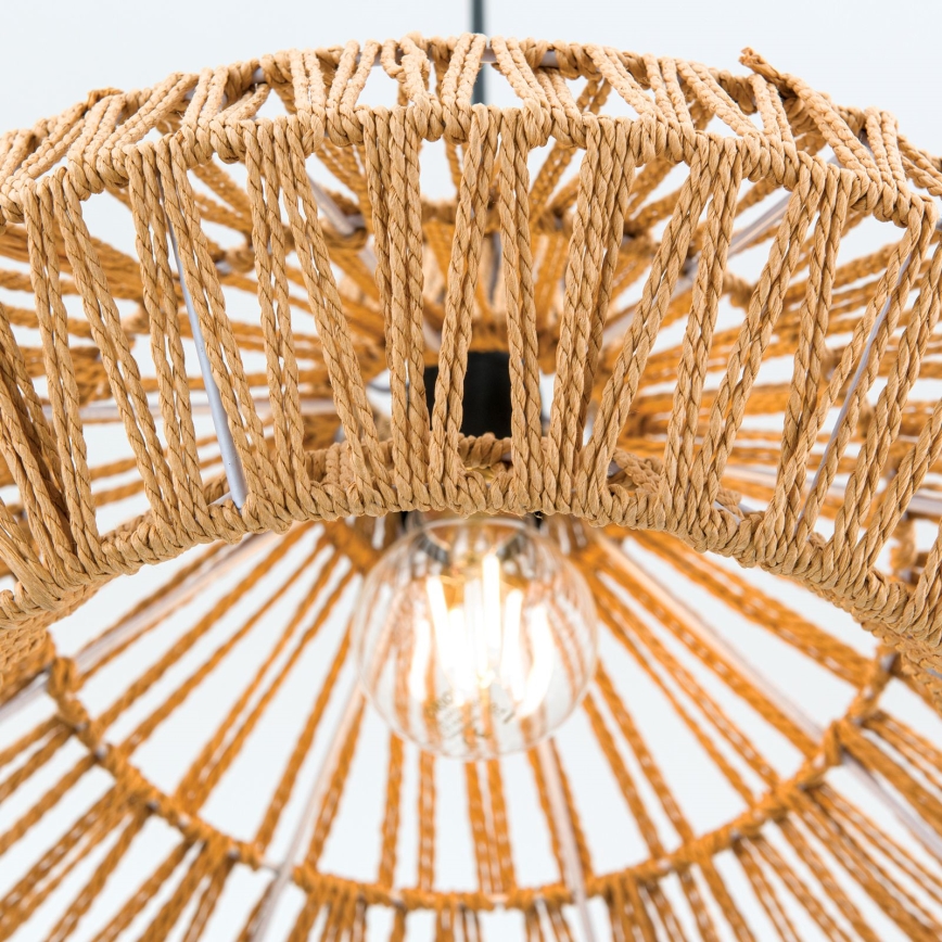 Luster na lanku BASKET 1xE27/40W/230V pr. 40 cm konope