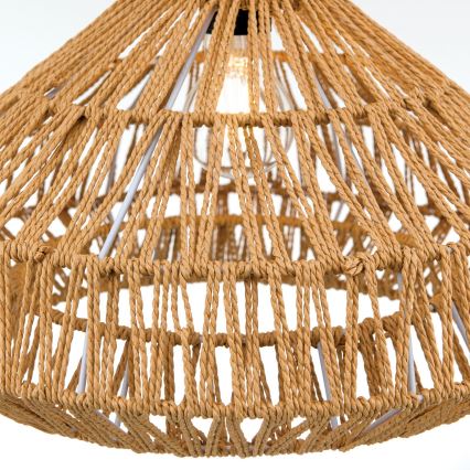 Luster na lanku BASKET 1xE27/40W/230V pr. 40 cm konope
