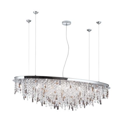 Krištáľový luster na lanku CRYSTALRIVER 21xG9/40W/230V lesklý chróm