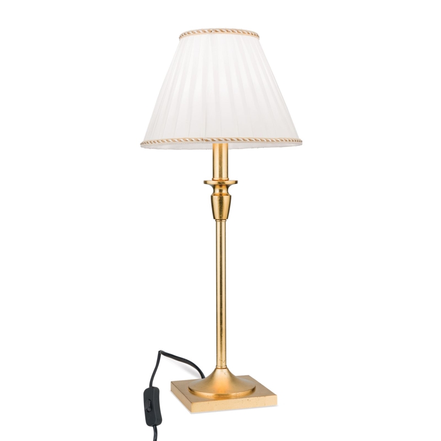 Stolná lampa FONSA 1xE27/60W/230V 61 cm biela/zlatá