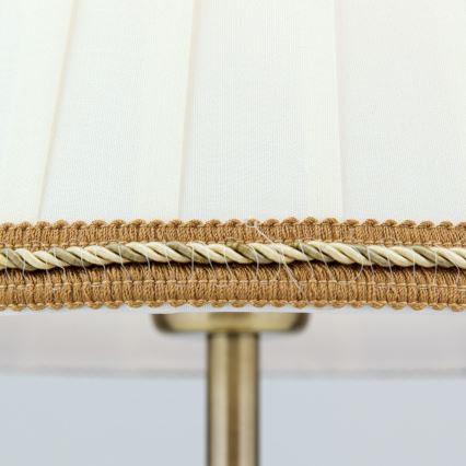 Stolná lampa TONIA 1xE27/60W/230V pr. 25 cm biela/bronz