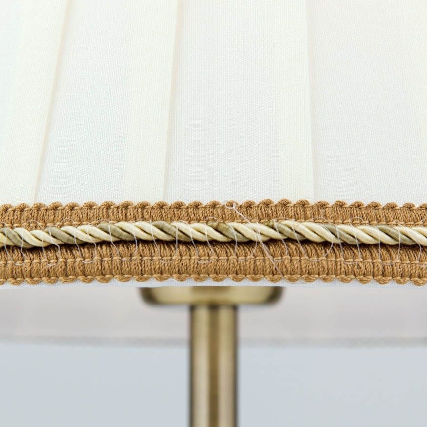 Stolná lampa TONIA 1xE27/60W/230V pr. 25 cm biela/bronz