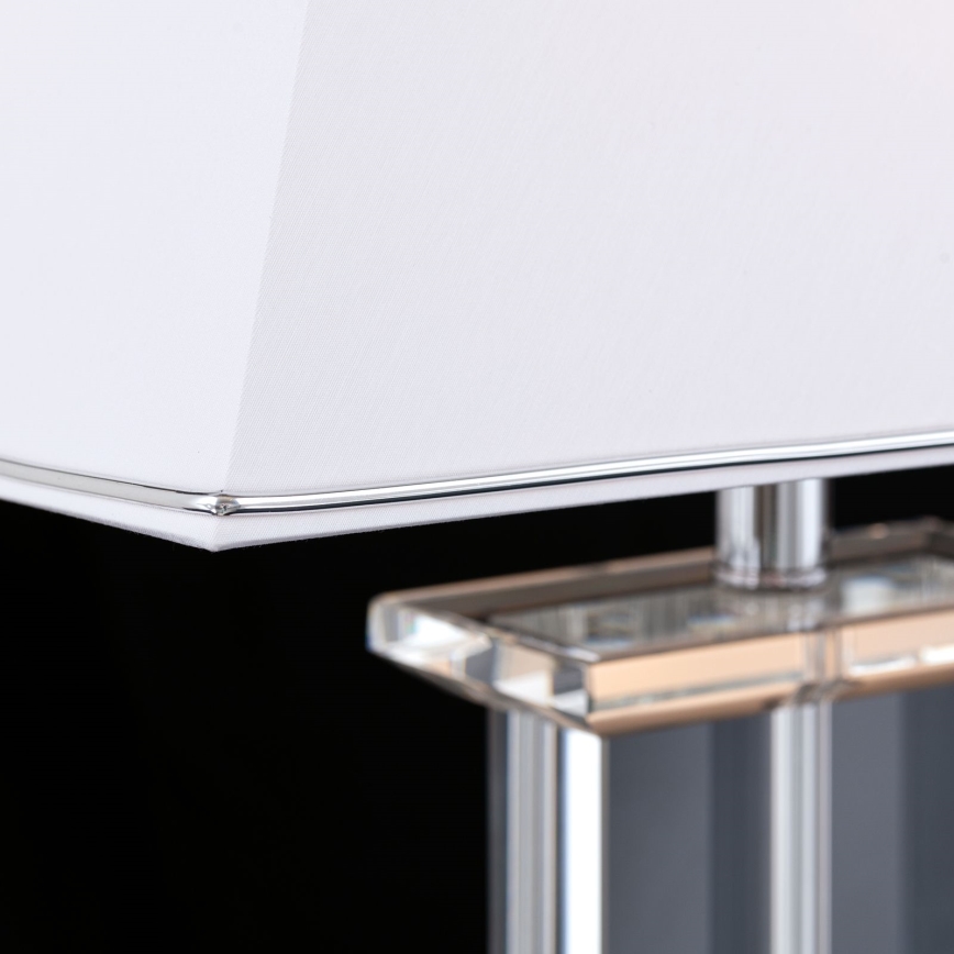 Krištáľová stolná lampa VERONIQUE 1xE27/60W/230V biela/číra
