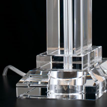 Krištáľová stolná lampa VERONIQUE 1xE27/60W/230V biela/číra