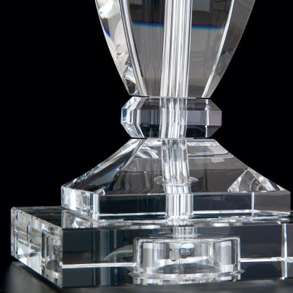 Krištáľová stolná lampa POKAL 1xE27/60W/230V biela/číra