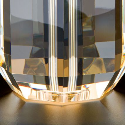 Krištáľová stolná lampa ALEXIS 1xE27/60W/230V krémová/zlatá/číra