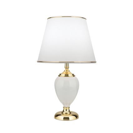 Stolná lampa OVUM 1xE27/40W/230V 48 cm keramika biela/zlatá