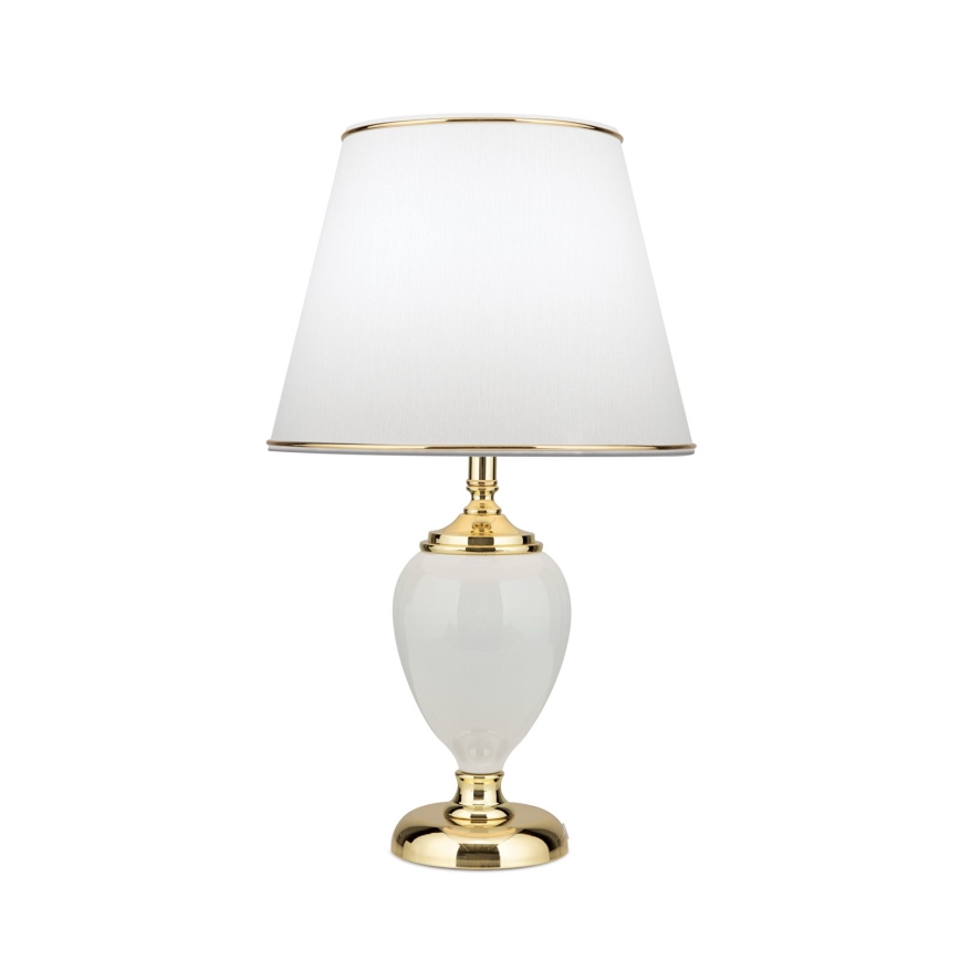 Stolná lampa OVUM 1xE27/40W/230V 48 cm keramika biela/zlatá