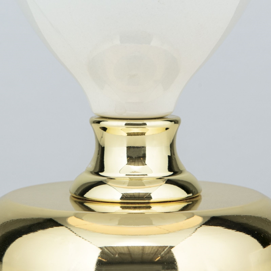 Stolná lampa OVUM 1xE27/40W/230V 48 cm keramika biela/zlatá