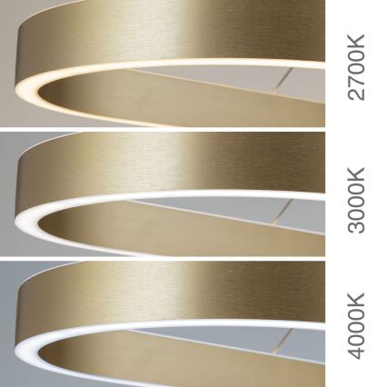 Závesný LED luster na lankách CARRARA LED/80W/230V 2700/3000/4000K, zlatý