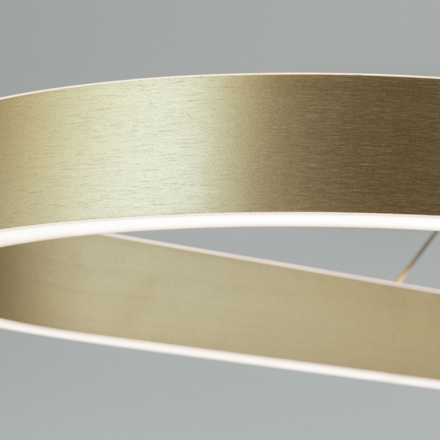 Závesný LED luster na lankách CARRARA LED/80W/230V 2700/3000/4000K, zlatý