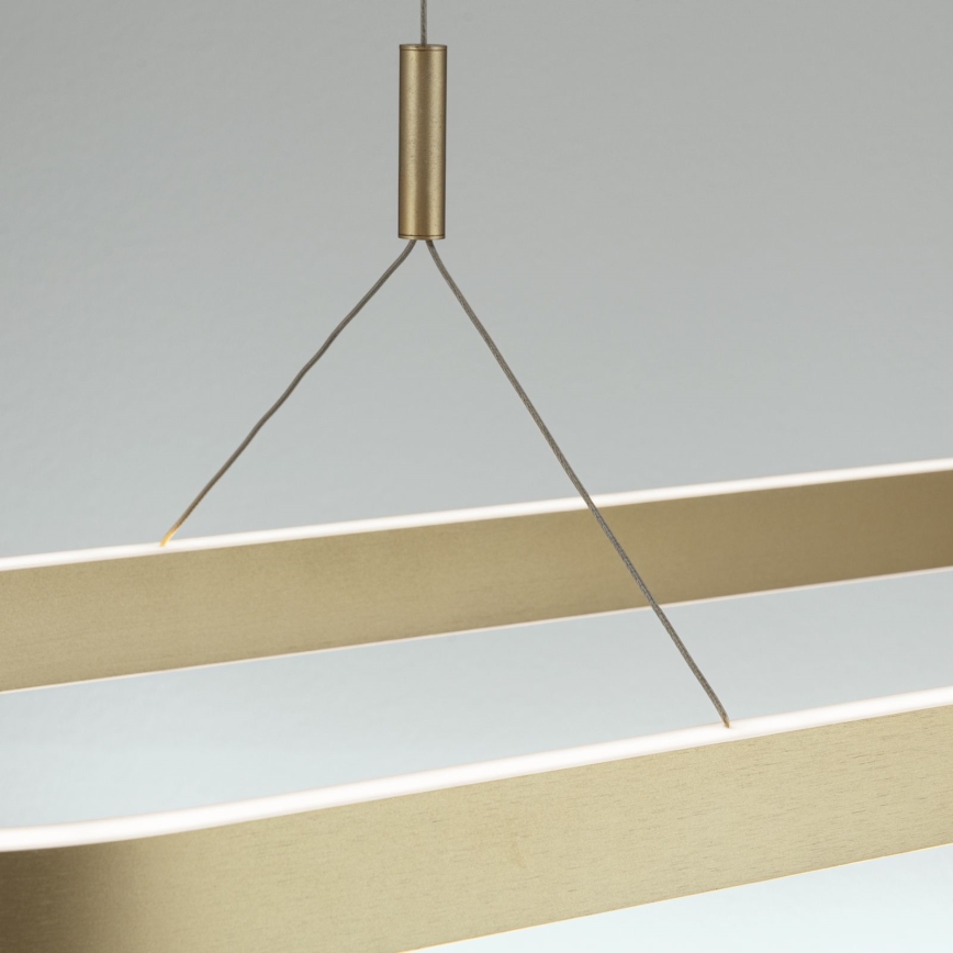 Závesný LED luster na lankách CARRARA LED/80W/230V 2700/3000/4000K, zlatý