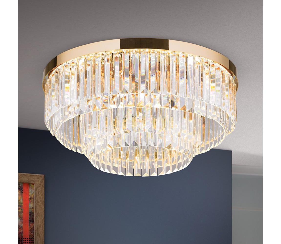 Orion - LED stmievateľné krištáľové svietidlo PRISM LED/80W/230V pr.55 cm 24K zl DL 7-666/55 gold
