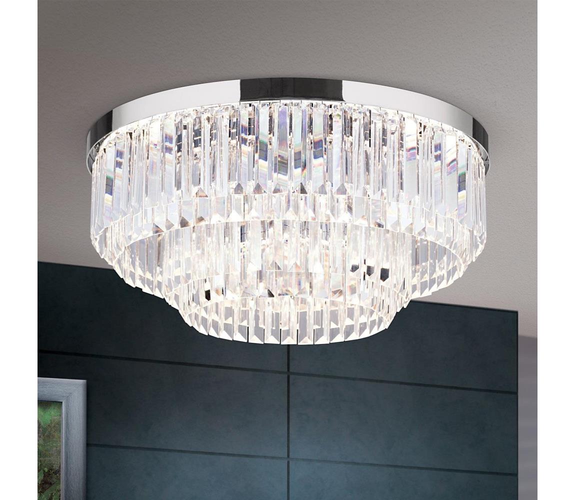 Orion - LED stmievateľné krištáľové svietidlo PRISM LED/80W/230V pr. 55 cm chróm DL 7-666/55 chrom